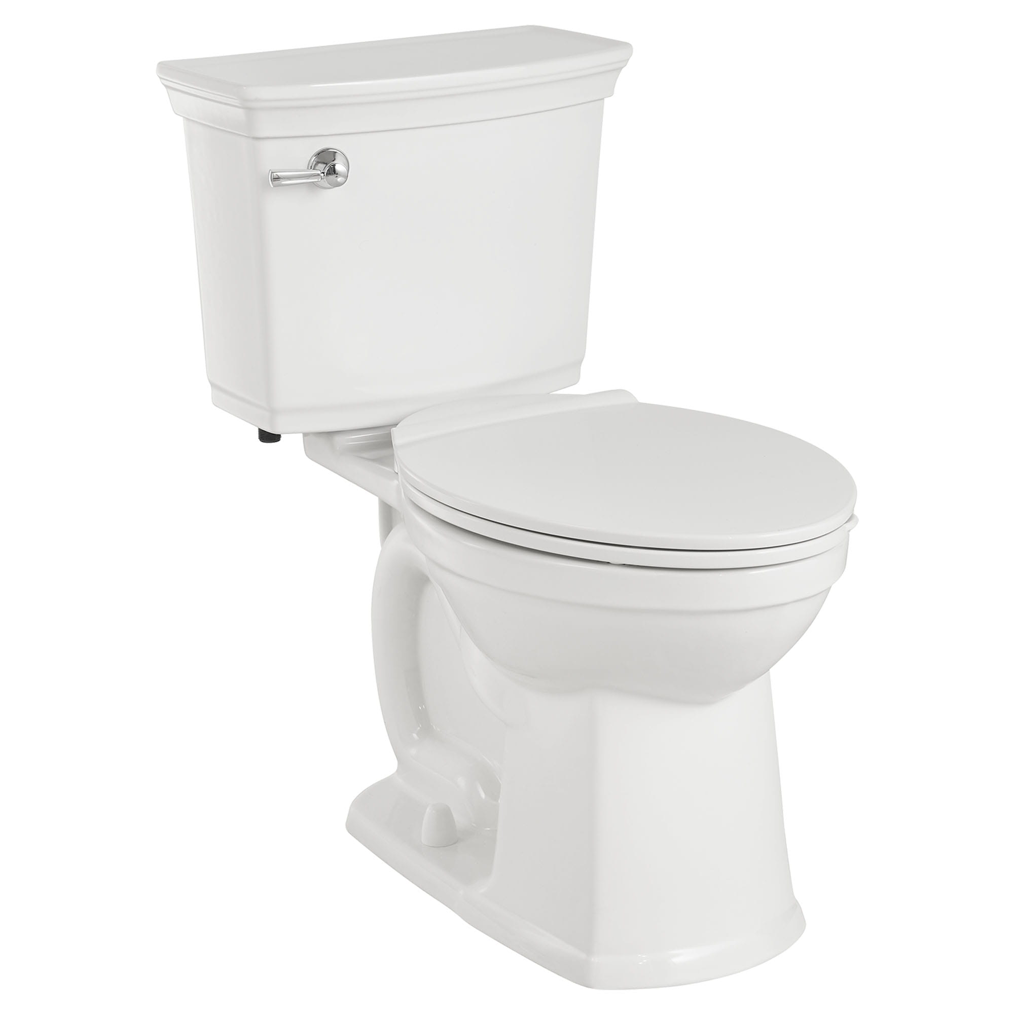 Vormax Plus 1.28 GPF/4.8 LPF Left Trip Lever 16-1/2-in. Elongated-Front Self-Cleaning Toilet with Seat
